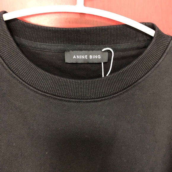 NWOT ANINE BING Miles Letterman Oversized Sweatshirt - Picture 4 of 6